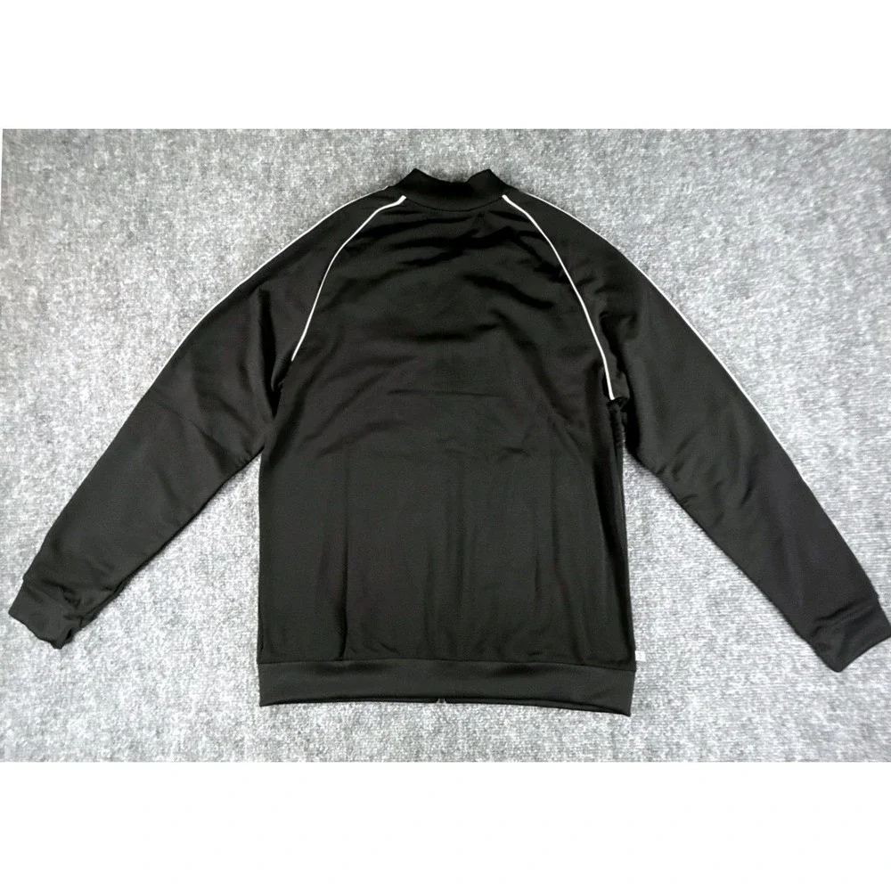 Adidas Originals SST Track Jacket Youth Large Black 13-14Yrs White Full Zip NWT